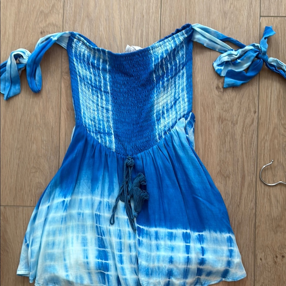 Blue Tie-Dye Women's Dress